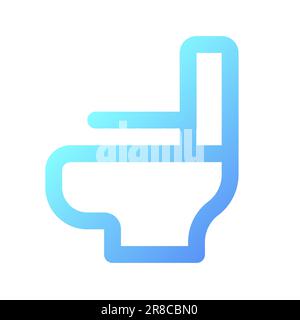 Toilet pot pixel perfect gradient linear ui icon Stock Vector