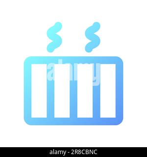 Electric heater pixel perfect gradient linear ui icon Stock Vector