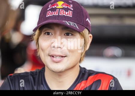 Naivasha, Nakuru County, Kenya  20/06/2023, KATSUTA Takamoto (JPN), TOYOTA GR Yaris Rally1 Hybrid, portrait during the Safari Rally Kenya 2023, 7th round of the 2023 WRC World Rally Car Championship, from June 22 to 25, 2023 in Naivasha, Nakuru County, Kenya Stock Photo