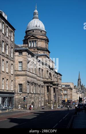 Dome and facade of the University of Edinburgh's Old College on South Bridge, Edinburgh, Scotland, UK. Stock Photo