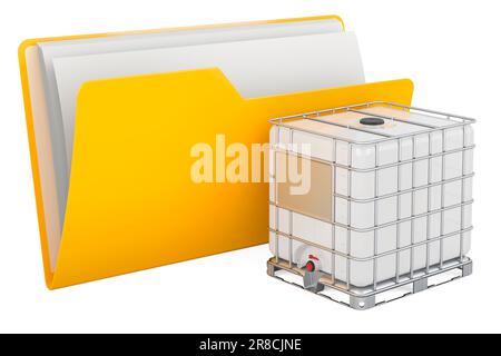 Computer folder icon with intermediate bulk, 3D rendering isolated on white background Stock Photo