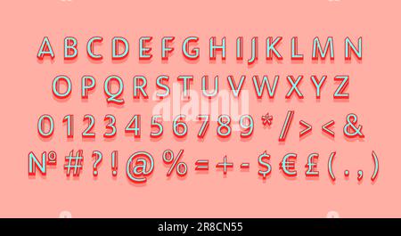 Geometric modern sans serif alphabet set Stock Vector