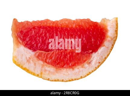 Grapefruit slice - cut of grapefruit citrus fruit isolated on white with clipping path Stock Photo