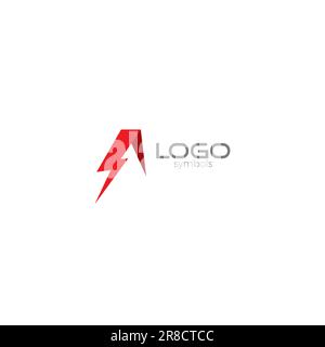 A Thunder Logo Design. Letter A Logo Vector Stock Vector