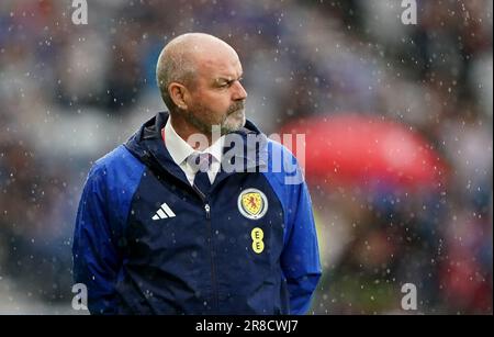 Scotland head coach Steve Clarke during the UEFA Euro 2024 Qualifying Group A match at Hampden Park, Glasgow. Picture date: Tuesday June 20, 2023. Stock Photo