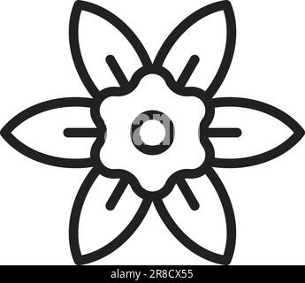 Daffodils Icon Image. Stock Vector