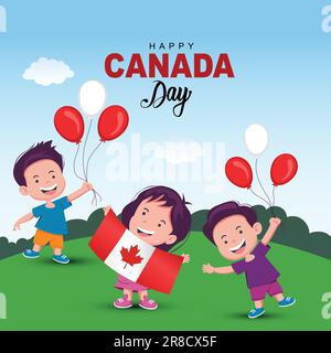 Canadian hat and balloons design, Happy canada day holiday and national  theme Vector illustration Stock Vector Image & Art - Alamy