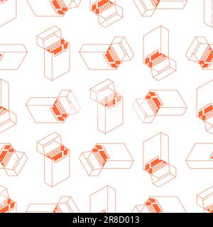 Pack of cigarettes pattern seamless. cigarette background Stock Vector