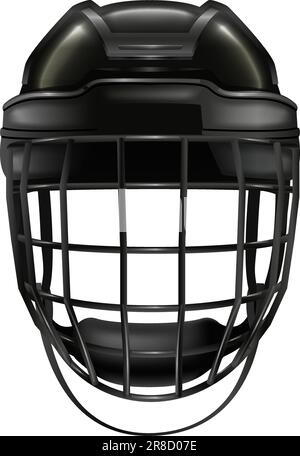 3d realistic vector icon. Hockey helmet. Sport design element. Stock Vector