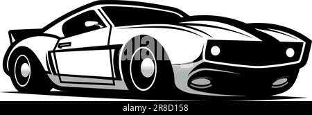 futuristic concept-car design over white Stock Vector