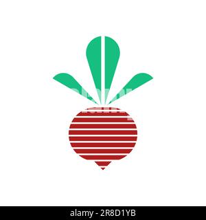 Beet geometric symbol. Vegetable sign. Vector illustration Stock Vector