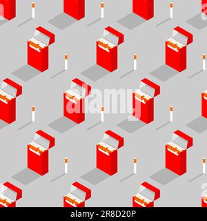 Pack of cigarettes pattern seamless. cigarette background Stock Vector