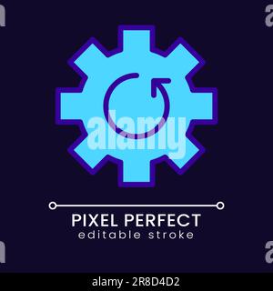 Update pixel perfect RGB color icon for dark theme Stock Vector