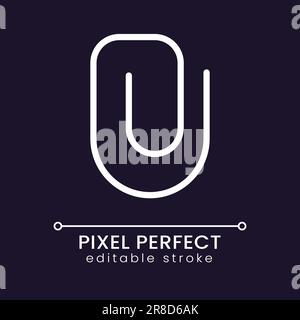 File upload button pixel perfect RGB color icon for dark theme Stock Vector