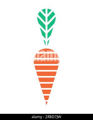 Carrot geometric symbol. Vegetable sign. Vector illustration Stock Vector