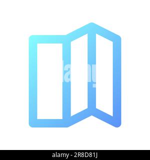 Brochure pixel perfect gradient linear ui icon Stock Vector
