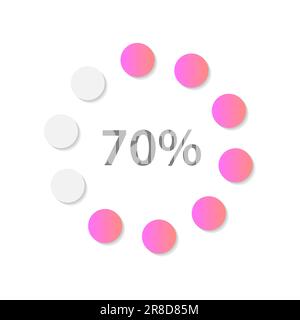 Circular dot gradient infographic chart design template Stock Vector
