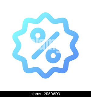 Discount pixel perfect gradient linear ui icon Stock Vector