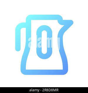 Electric kettle pixel perfect gradient linear ui icon Stock Vector