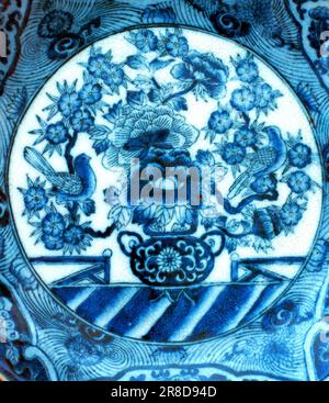 typical ceramic tile style azulejo in Portugal and Spain Stock Photo