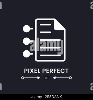Contract conditions white solid desktop icon Stock Vector