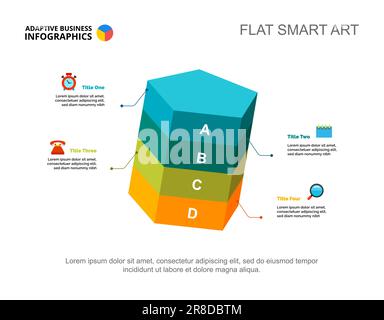 Four Steps Business Concept Slide Template Stock Vector
