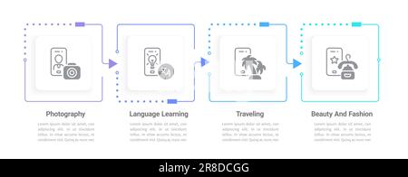 Apps for hobbies infographic chart design template Stock Vector