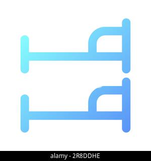 Bunk bed pixel perfect gradient linear ui icon Stock Vector