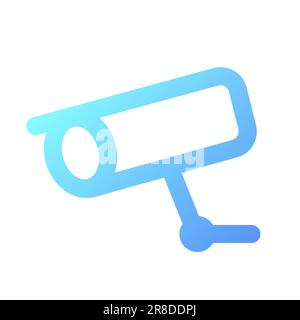 Surveillance pixel perfect gradient linear ui icon Stock Vector