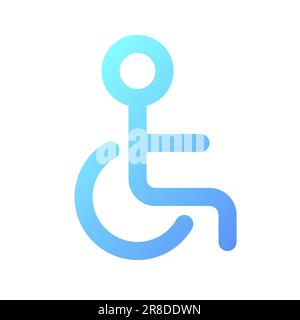 Disability pixel perfect gradient linear ui icon Stock Vector