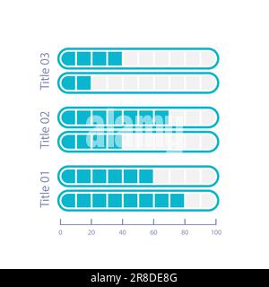Clustered fragmented infographic chart design template Stock Vector