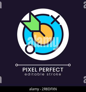 Aim pixel perfect RGB color icon for dark theme Stock Vector