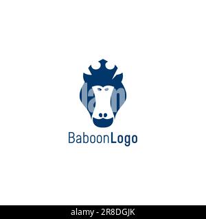 Baboon Logo Design. Monkey Face Logo Vector Stock Vector