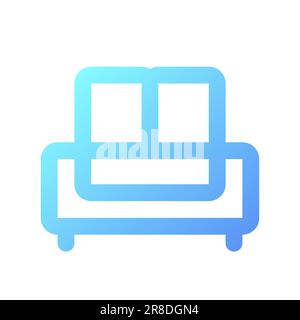 Sofa pixel perfect gradient linear ui icon Stock Vector