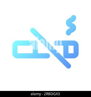 No smoking pixel perfect gradient linear ui icon Stock Vector