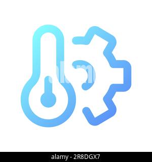 Fix conditioning system pixel perfect gradient linear ui icon Stock Vector