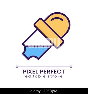 Pipet pixel perfect RGB color icon Stock Vector
