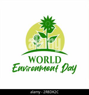 world environment day logo icon design Stock Vector