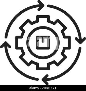 Agile Manufacturing Icon Image. Stock Vector