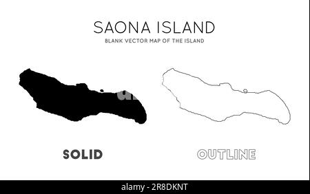 Saona Island map. Borders of Saona Island for your infographic. Vector illustration. Stock Vector