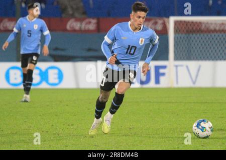 Montevideo, Uruguay. 20th June, 2023. Brian Rodriguez of Uruguay, during the match between Uruguay and Cuba for the International Friendly, at Centenario Stadium, in Montevideo, Uruguay on June 20. Photo: Pool Pelaez Burga/DiaEsportivo/DiaEsportivo/Alamy Live News Credit: DiaEsportivo/Alamy Live News Stock Photo