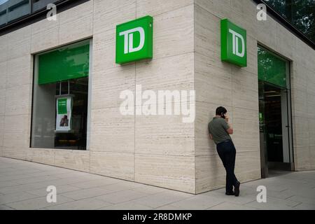 Washington, USA. 20th June, 2023. A general view of a TD Bank branch in Washington, DC, on Tuesday, June 20, 2023. (Graeme Sloan/Sipa USA) Credit: Sipa USA/Alamy Live News Stock Photo