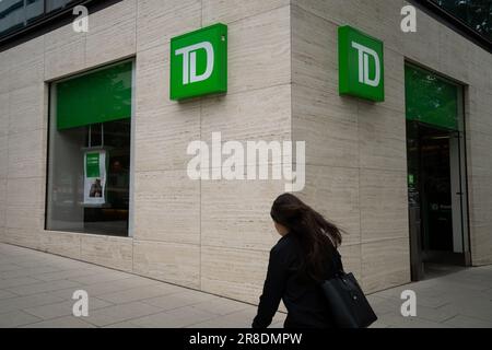 Washington, USA. 20th June, 2023. A general view of a TD Bank branch in Washington, DC, on Tuesday, June 20, 2023. (Graeme Sloan/Sipa USA) Credit: Sipa USA/Alamy Live News Stock Photo