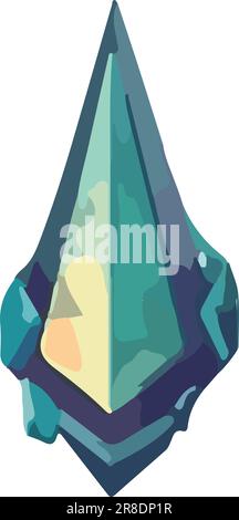 Shiny crystal gemstone symbolizes luxury and wealth Stock Vector