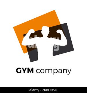 Vector powerful man, gym concept Stock Vector