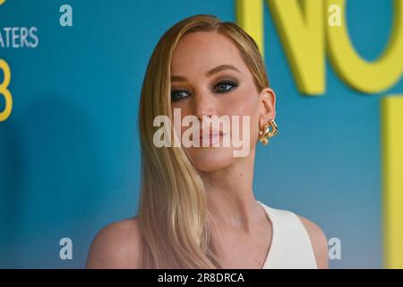 Jennifer Lawrence attends Sony Pictures' 'No Hard Feelings' New York Premiere at AMC Lincoln Square Theater on June 20, 2023 in New York City. Stock Photo