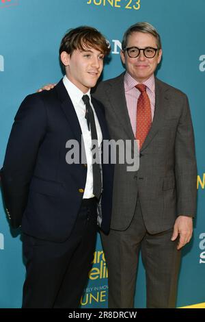 James Wilkie Broderick and Matthew Broderick attend Sony Pictures' 