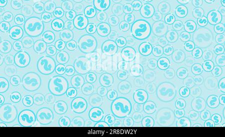 Texture seamless pattern with beautiful festive bright colored magical shiny luminous expensive luxury dollar coins with gold money. Vector illustrati Stock Vector