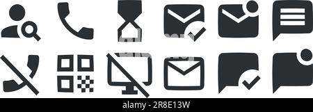 Set of 12 icons Editor. Line icons collection. modern trend in the style. Linear symbols set. Big UI icon set. UI and UX Stock Vector