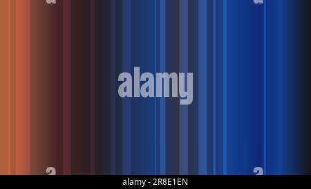 Abstract gradient blue-orange background with vertical lines. Stock Vector